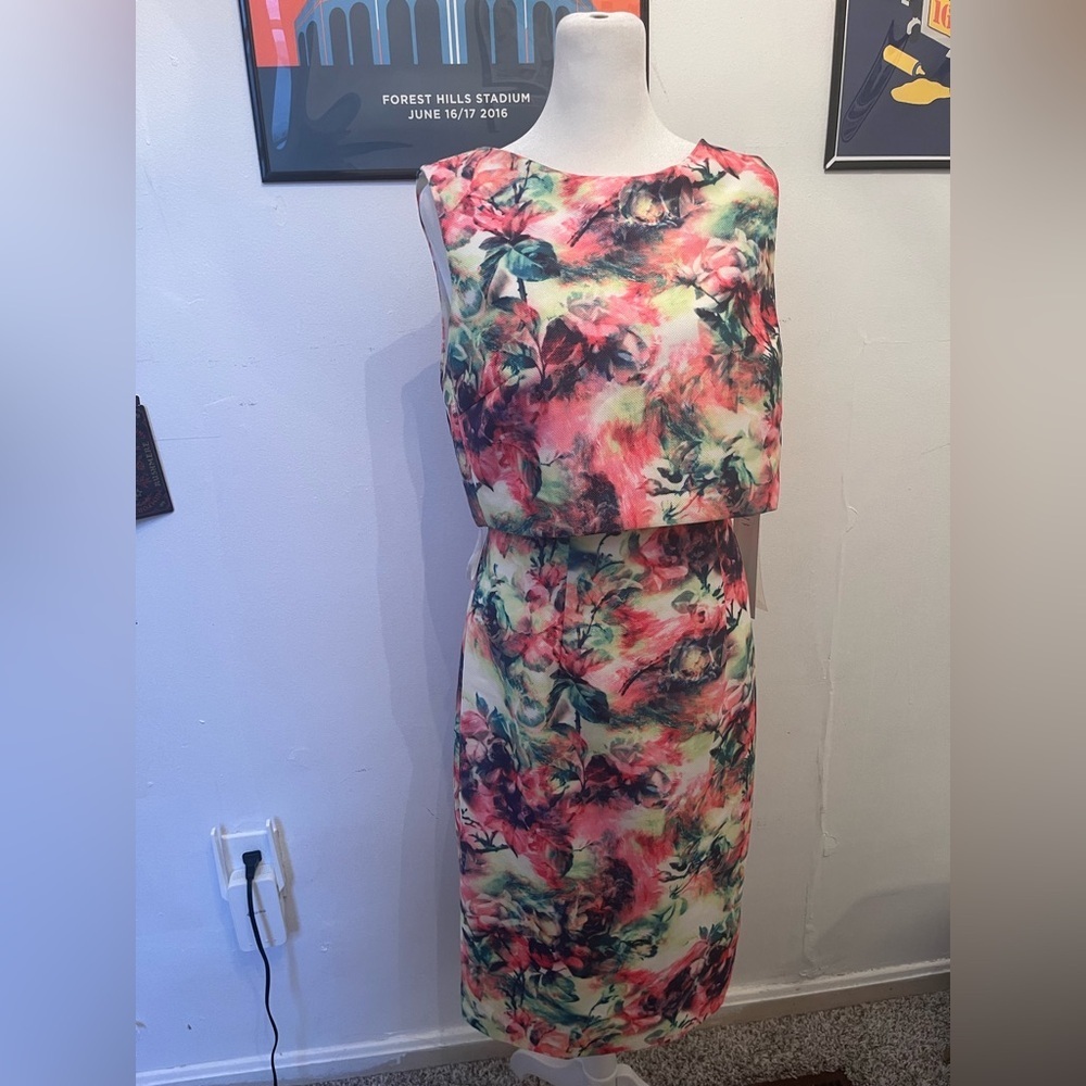 ieena for MacDuggal Size 8 Multicolored Floral Dress NWT